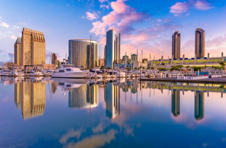 photo of beautiful downtown san diego from across the bay showing the cost of living in san diego